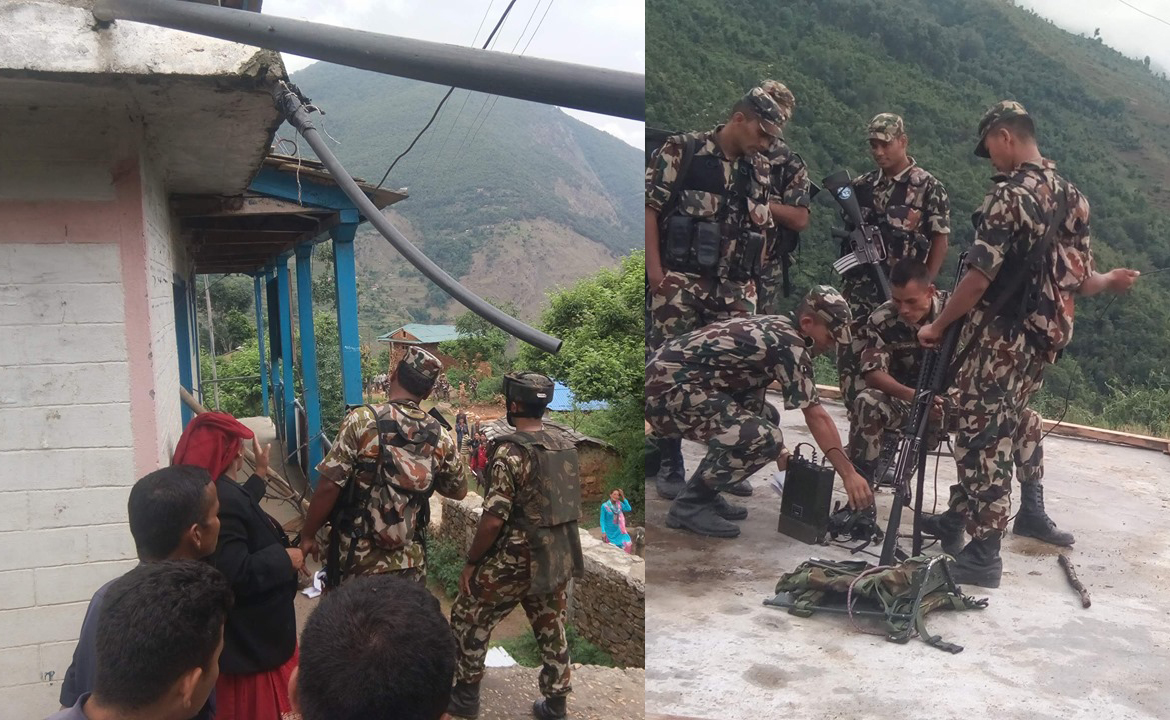 गाउँपालिकाका अध्यक्षको कार्यकक्ष प्रवेश गर्ने ढोकामा बम, २० घण्टापछि सेनाद्वारा डिस्पोज