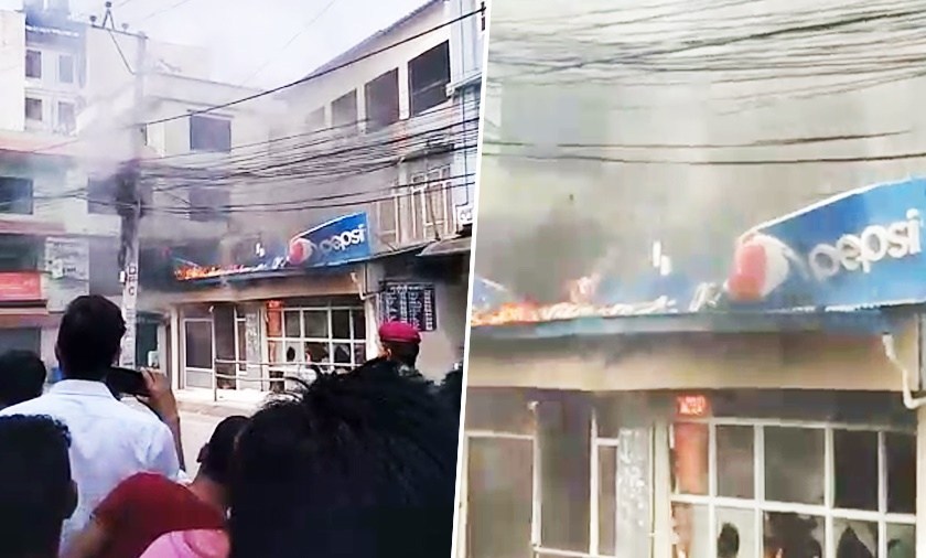 काठमाडौंको शंखमुलमा म:म पसलमा आगलागी हुँदा एकजना जलेर घाइते