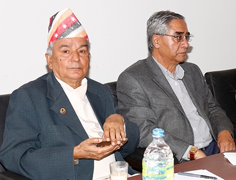 काँग्रेस शीर्ष नेतापक्षको बैठक स्थगित : देउवा–पौडेल  आ–आफ्नो अडानमा