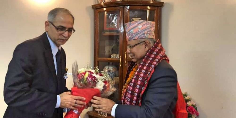 नेकपा नेता नेपाल र भारतीय राजदूत क्वात्राबीच भेटवार्ता