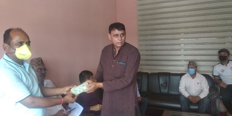 राप्रपाको उदाहरणिय कार्य, नगरपालिकालाई गर्‍यो आर्थीक सहयोग