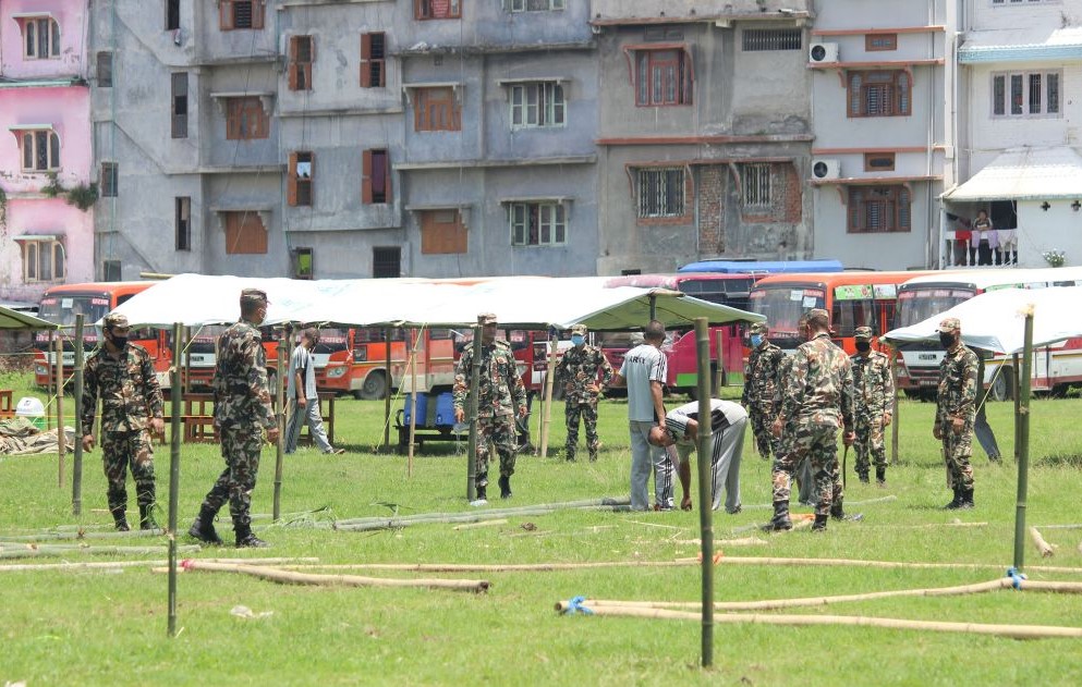 पूर्वी नाका काँकडभिट्टामा सेनाको ‘स्क्रिनिङ क्याम्प’