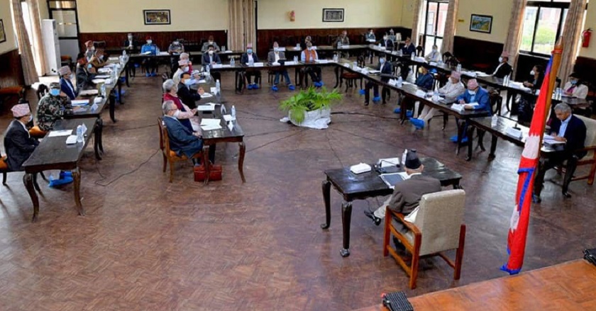 बालुवाटारमा विपद् व्यवस्थापन परिषद‍्को बैठक बस्दै