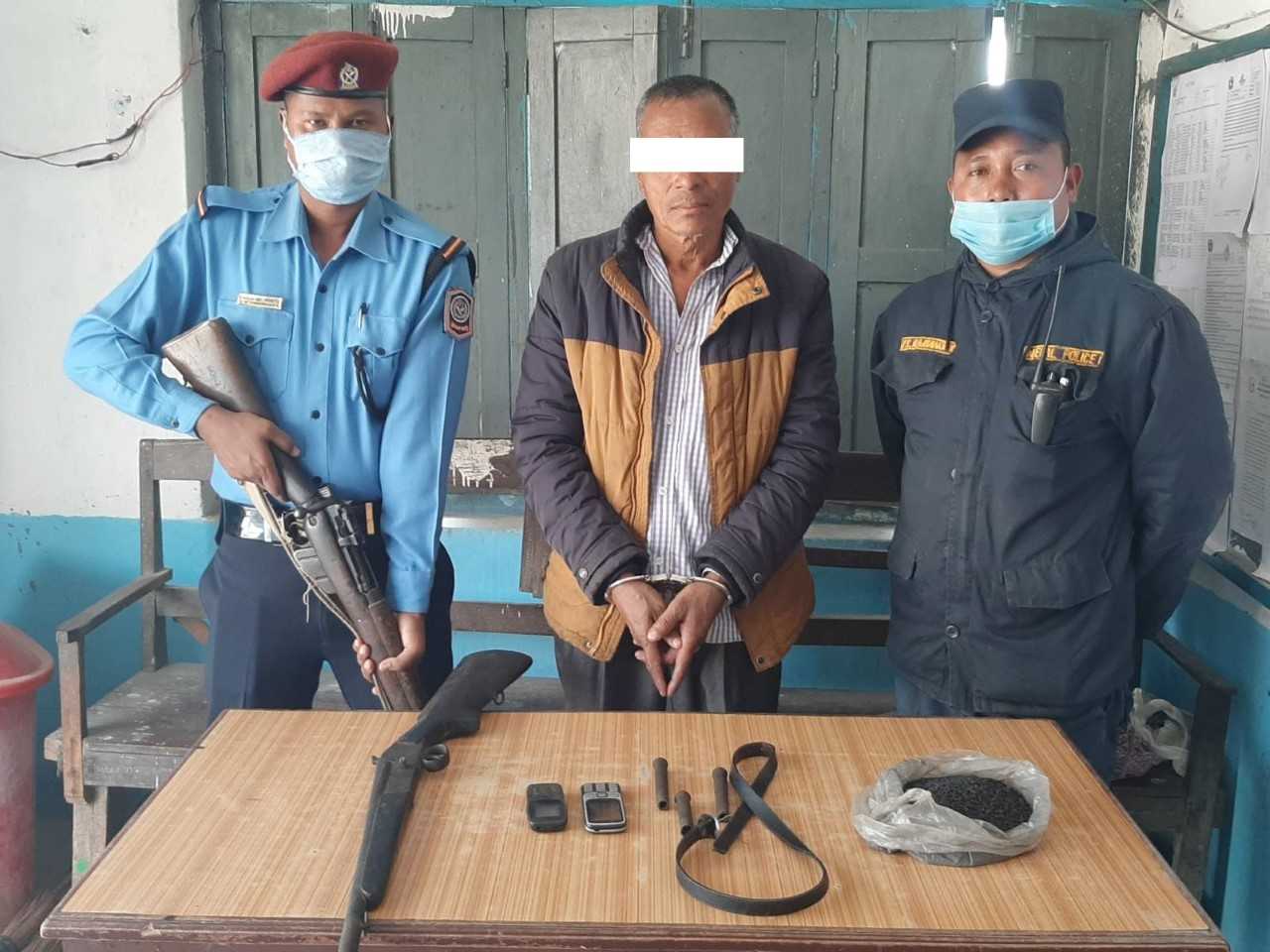 मोरङको मिक्लाजुङमा हतियार सहित एक जना पक्राउ