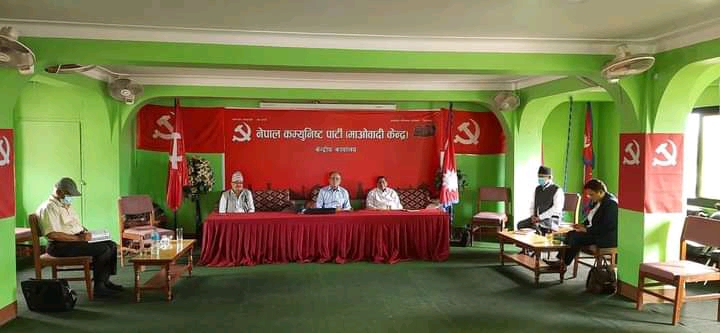 पार्टी केन्द्रीय कार्यालय कोटेश्वर, पेरिसडाँडामा माओवादी केन्द्रको स्थायी कमिटी बैठक जारी