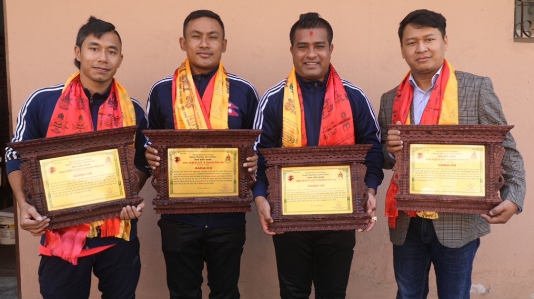 कराँतेका पदक विजेता खेलाडीलाई सम्मान