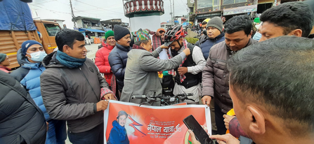 साइकल यात्रा निस्किए अभिनय कार्की