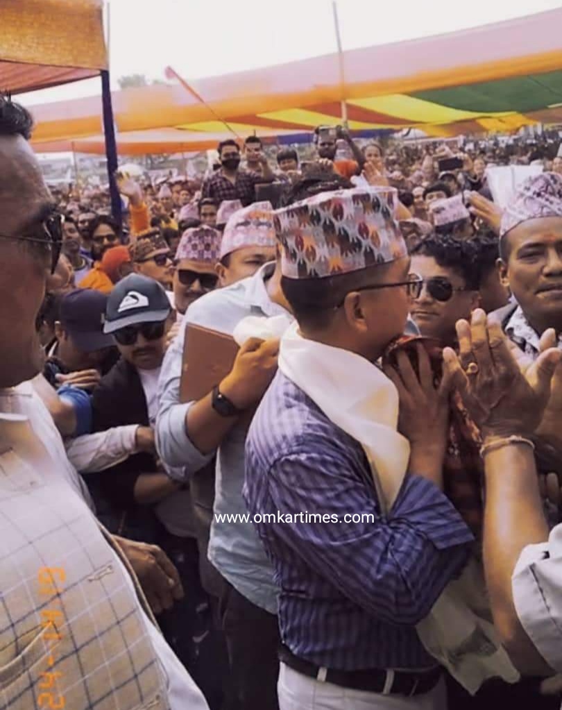 के.पी.ओलीको क्षेत्र दमकमा गर्जिए राजेन्द्र लिङ्देन