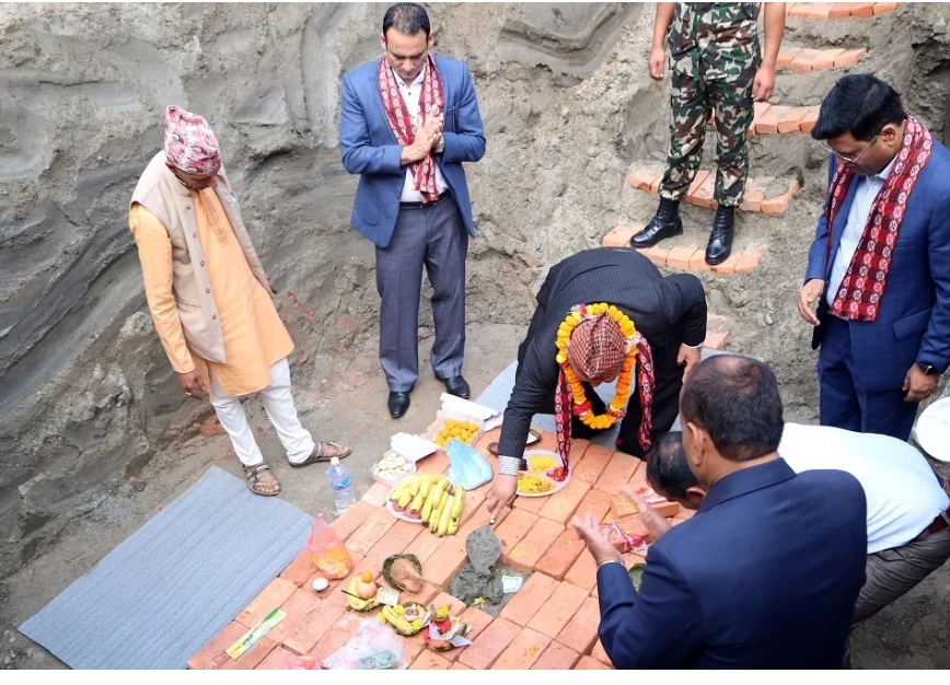त्रिभुवन अन्तर्राष्ट्रिय विमानस्थलको टर्मिनल भवनको शिलान्यास