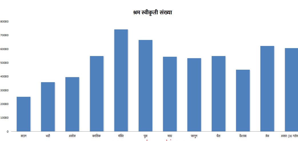 वैदेशिक रोजगार : श्रम स्वीकृति लिनेको सङ्ख्या ५ वर्षयताकै उच्च