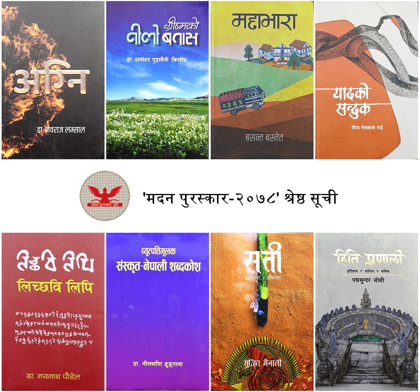 मदन पुरस्कारका लागि ८ कृति छनोट