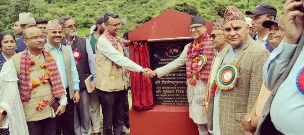 नेपाल-भारत जोड्ने मोटरेबल पुलको शिलान्यास